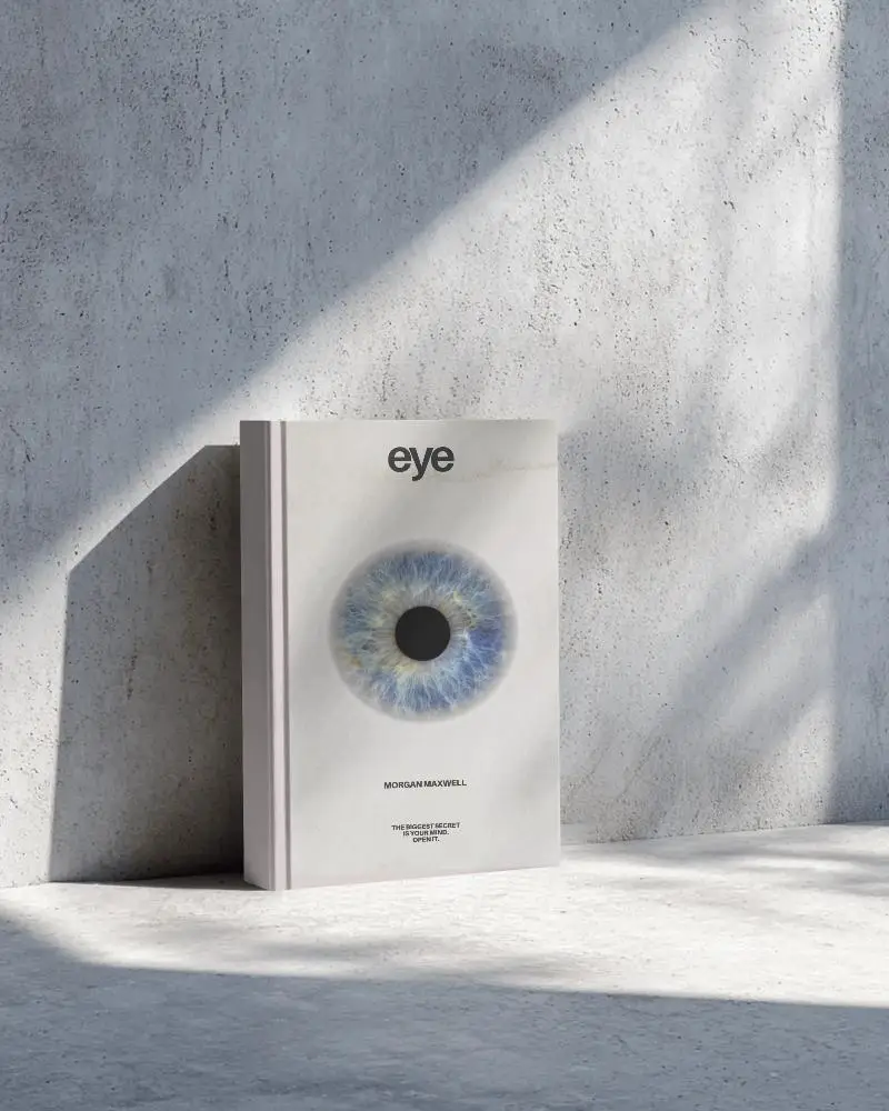 Book Mockup With Realistic Shadow Effect On Textured Concrete Background For Design