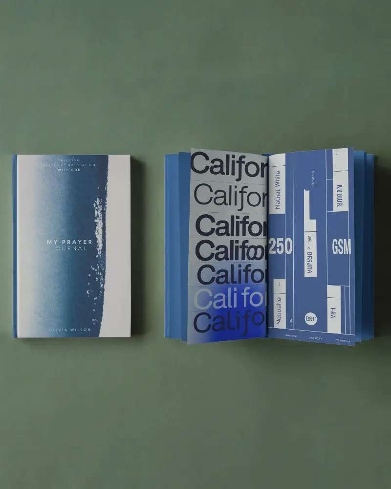 Open And Closed Book Mockup With Floating Pages For Branding Display