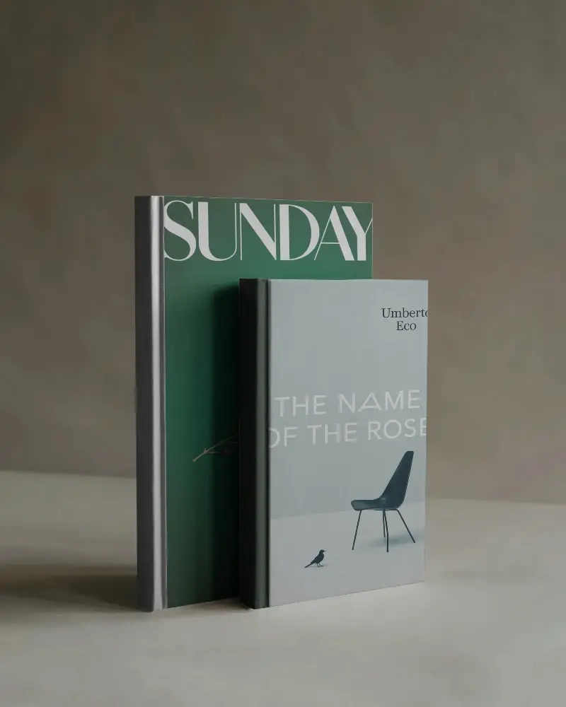 Hardcover Book Mockup With Plain Cover Blank Texture For Design Presentation