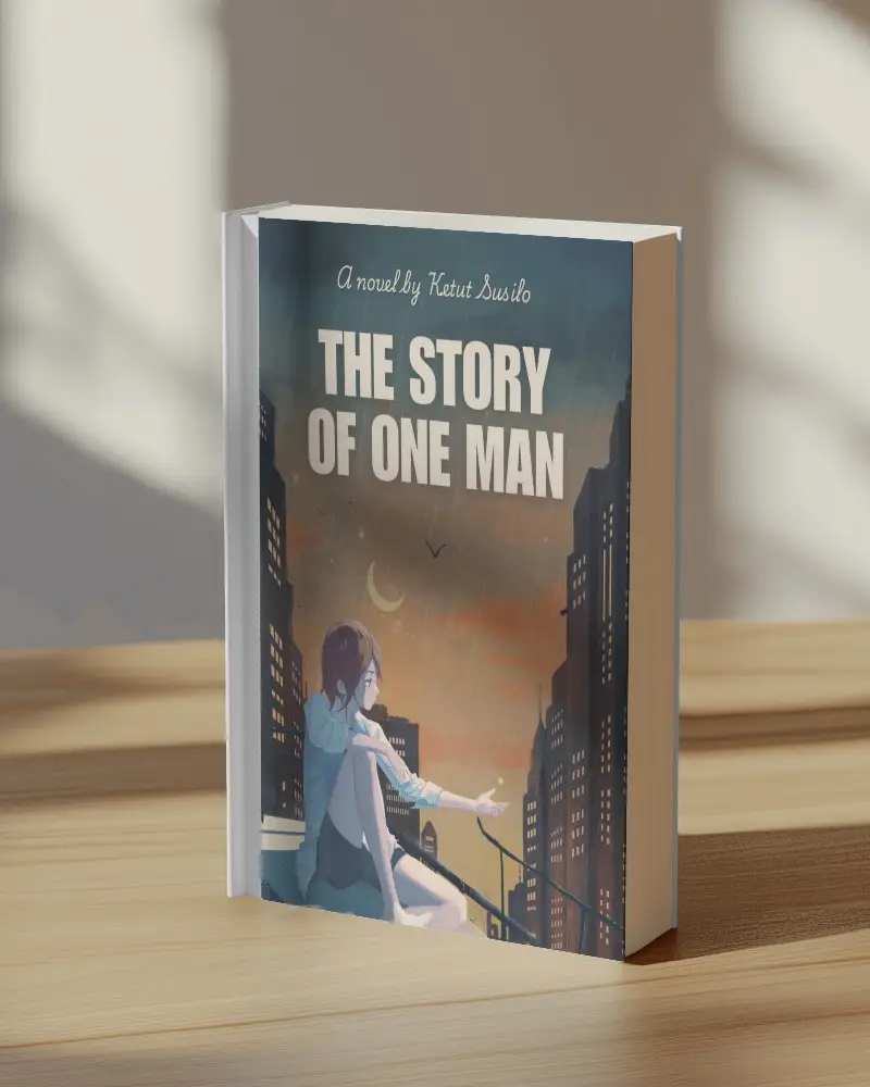 Sunlit Hardcover Book Mockup Angled On Wooden Surface Minimalistic Warm Background