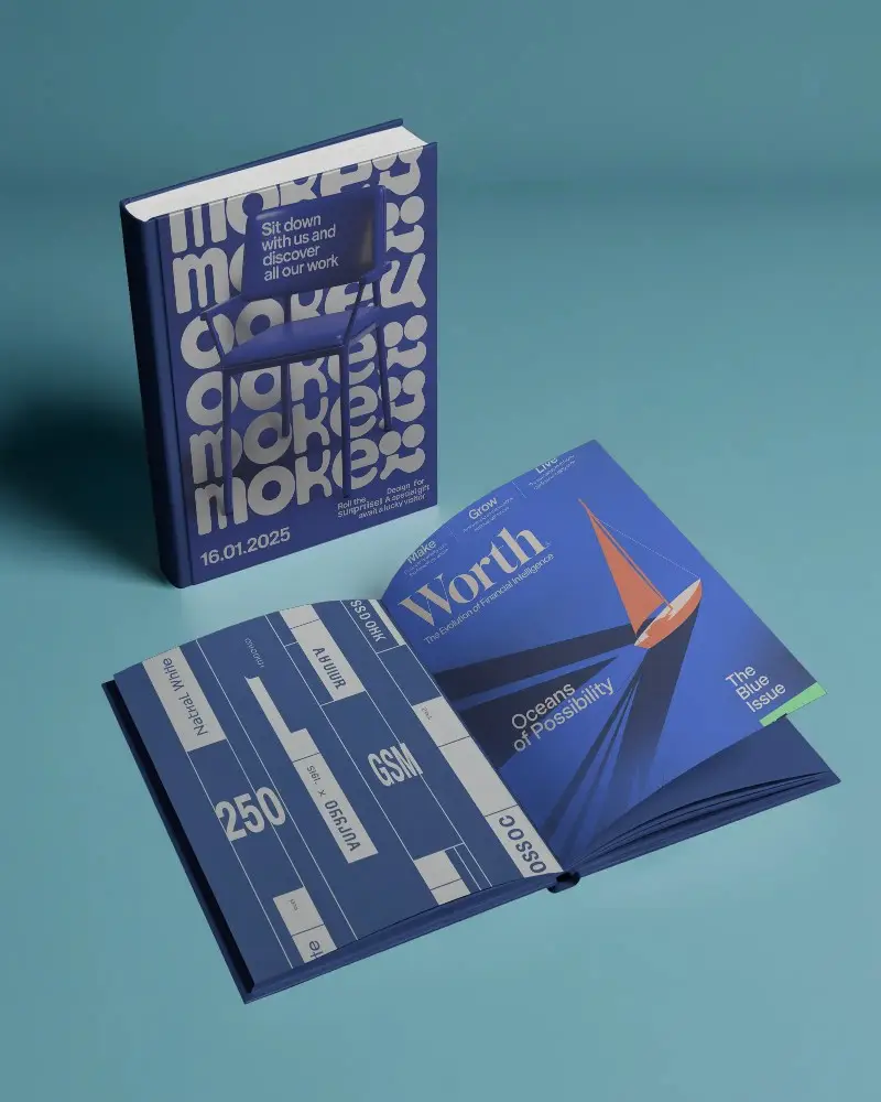 Realistic Open And Closed Book Mockup For Print And Digital Project Showcase