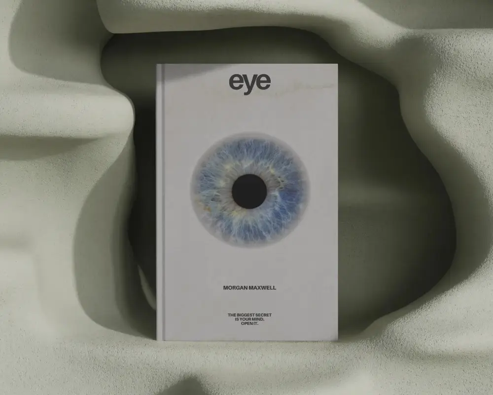 Artistic Hardcover Book Mockup With Unique Textured Background For Design Presentation