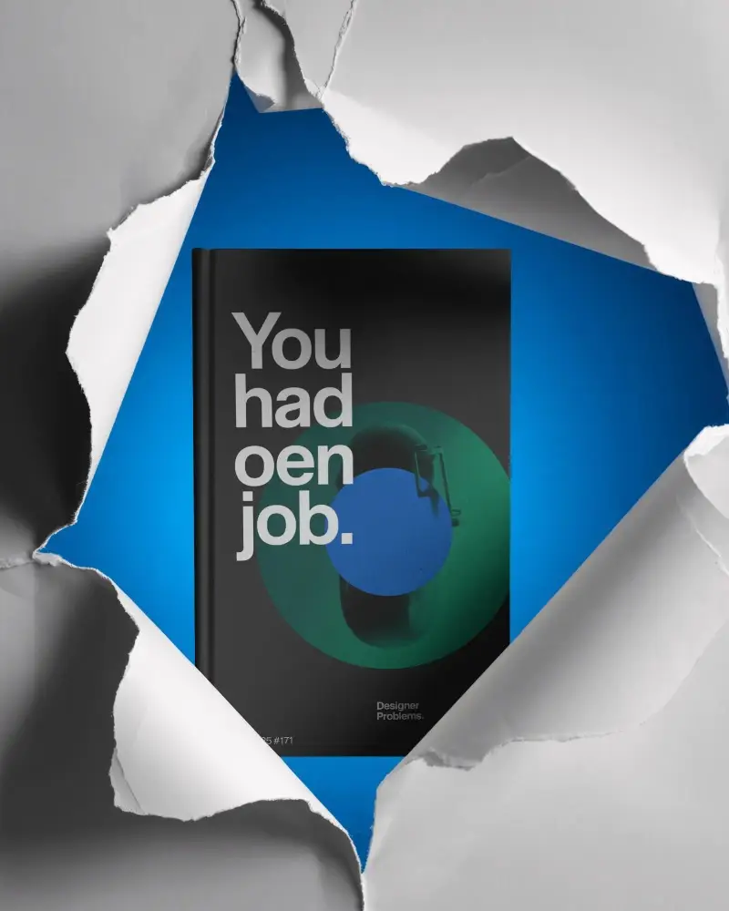 Hardcover Book Mockup Center Focused With Torn Paper Effect For Promotions