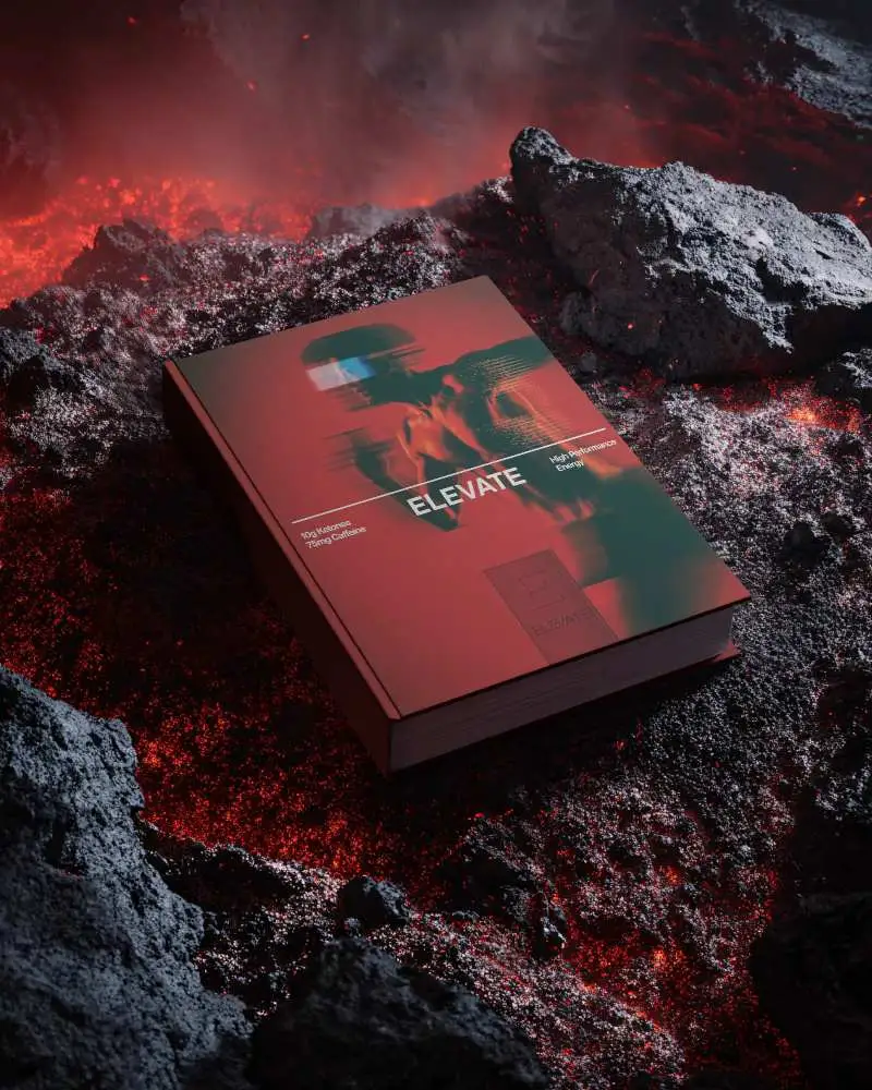 Volcanic Rocks Background Hardcover Book Mockup Lava Nature Themed Product Presentation