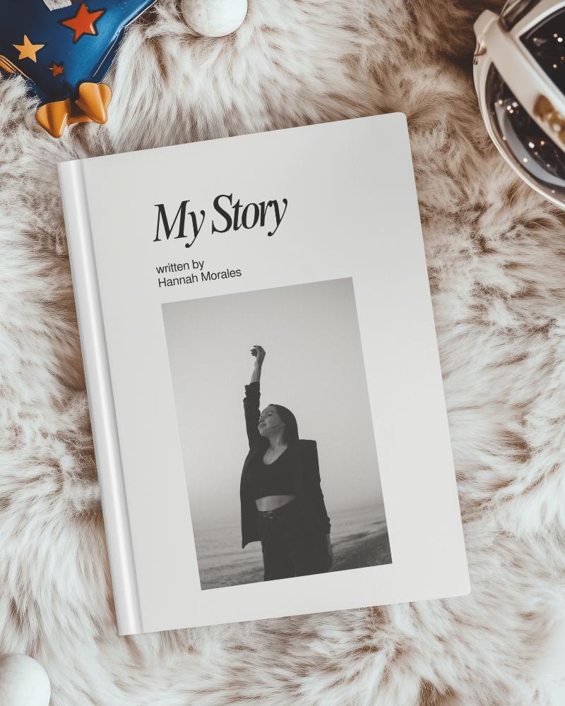 Cozy Book Mockup On Furry Rug With Space Themed Decor In Playful Ambiance