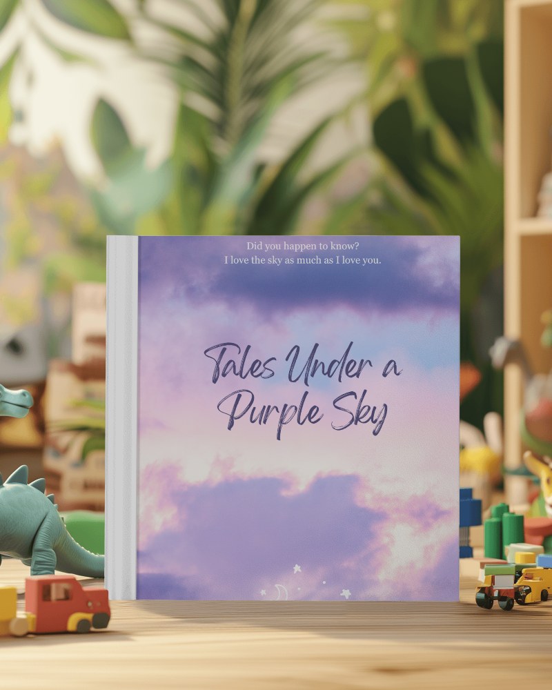 Vibrant Playroom Book Mockup On Desk With Toy Dinosaurs And Building Blocks