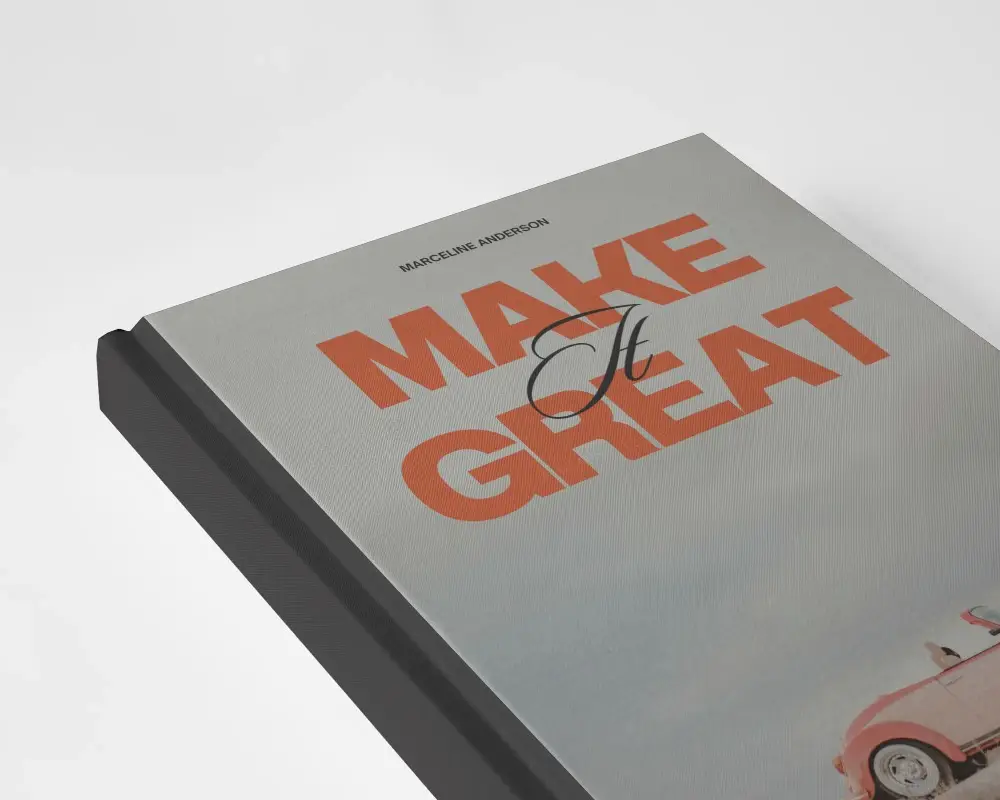 Hardcover Book Mockup For Professional Presentation And Creative Design Showcasing