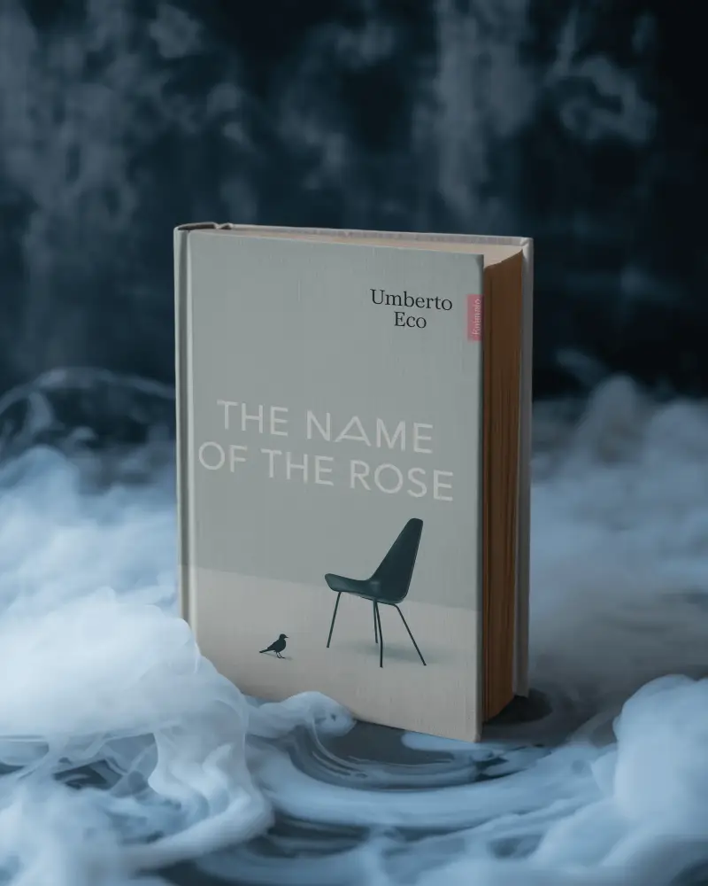 Hardcover Book Mockup With Mystical Fog Background Perfect For Dark Themed Designs