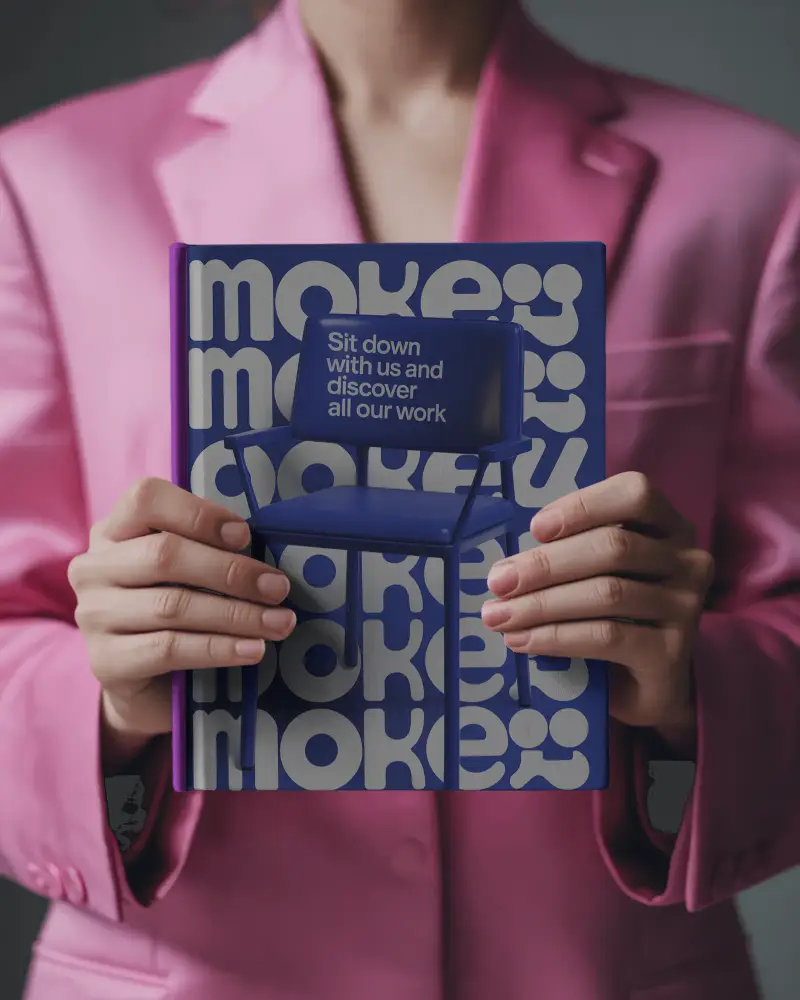 Hands Holding Hardcover Book Mockup With Blank Cover For Custom Design