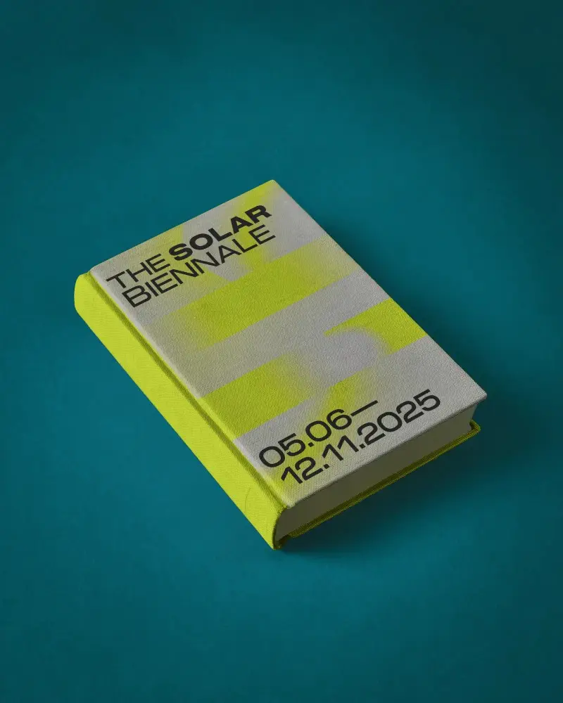 Top View Hardcover Book Mockup On Solid Teal Background Clean Product Shot