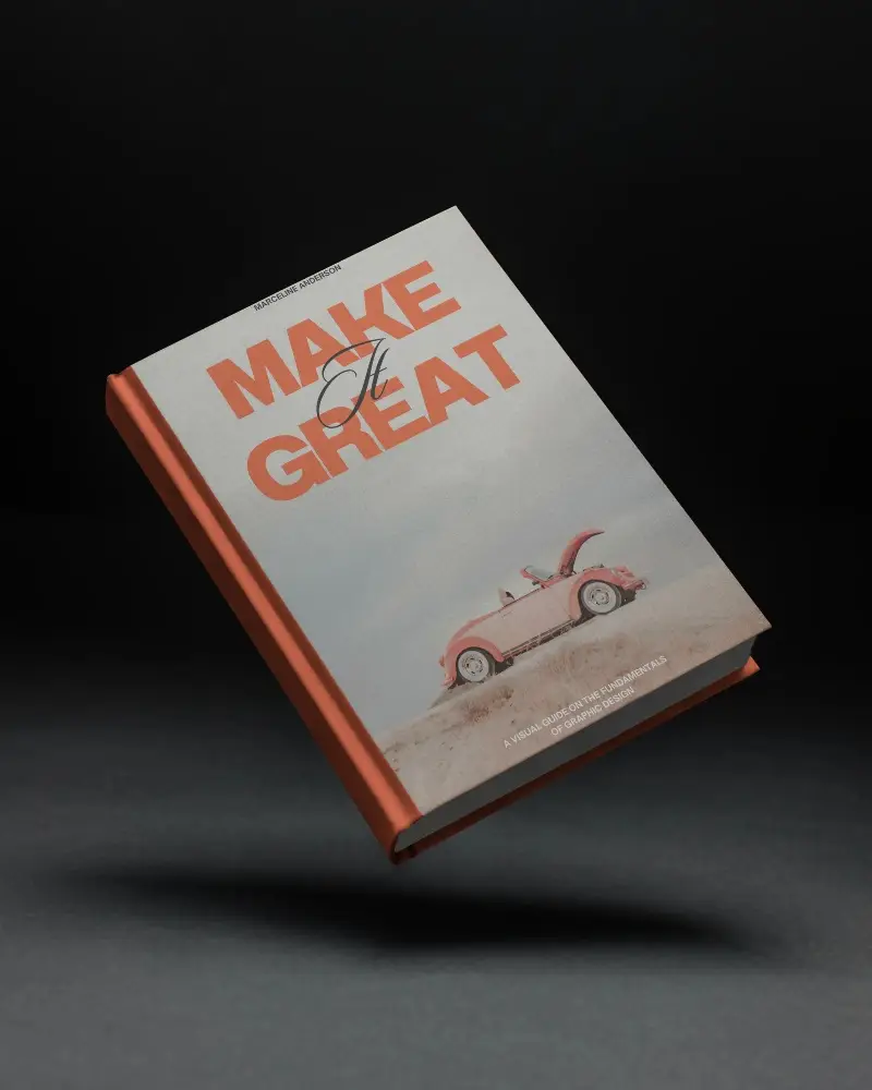 Hardcover Book Mockup Floating Over Dark Background Perfect Design Display