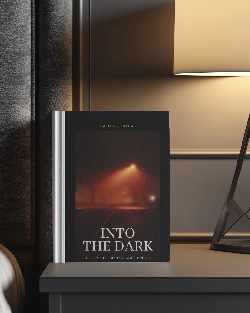 Cozy Bedside Table Book Mockup Warm Lamp Glow Relaxing And Inviting
