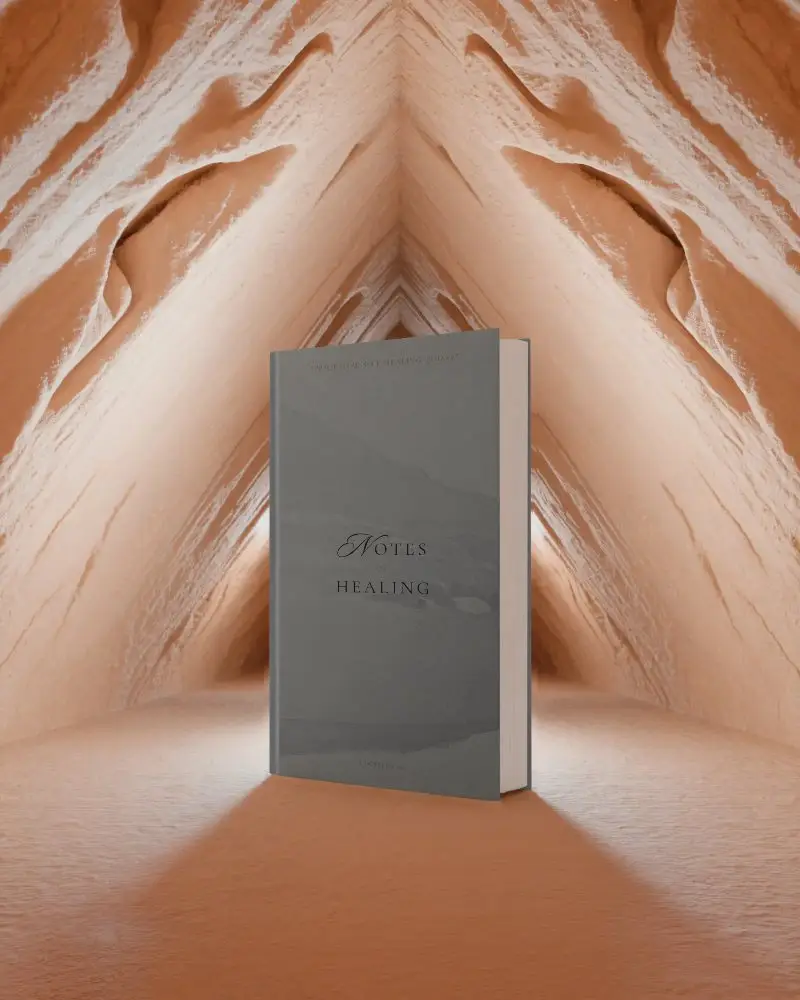 Hardcover Book Mockup With Blank Cover Standing In Abstract Architectural Background