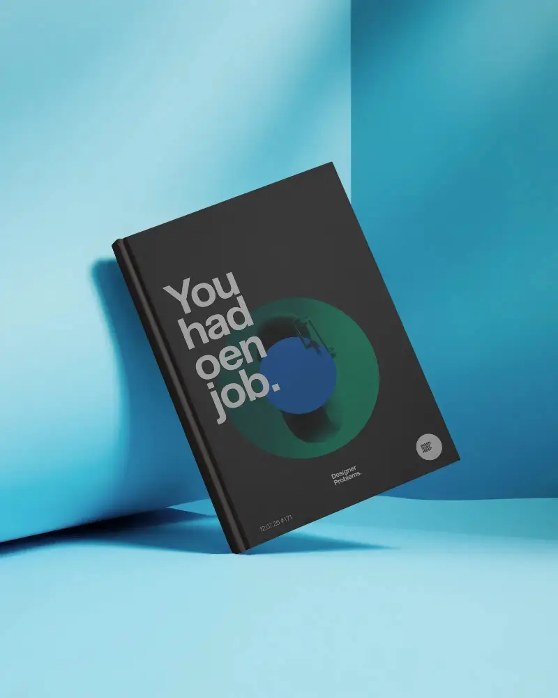 Hardcover Book Mockup Floating Against Minimalist Solid Colored Background Stylish Clean