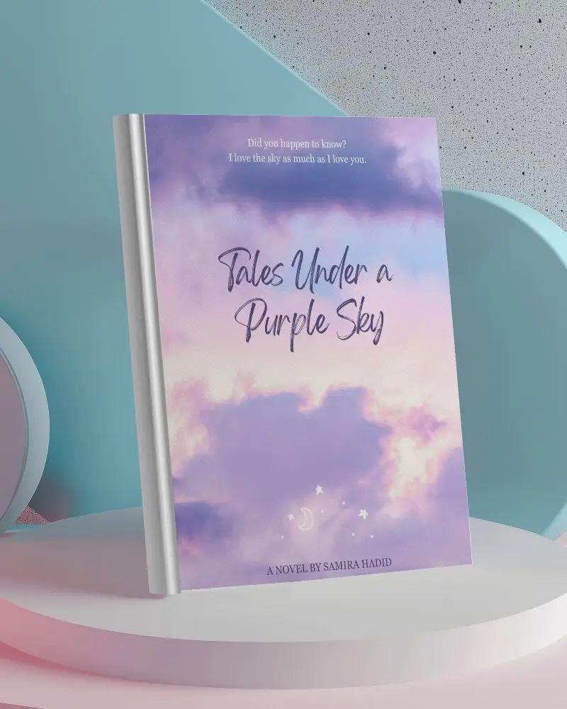 Clean Book Mockup On Stylized Pink And Blue Pedestal Abstract Background