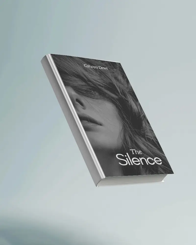 Floating Hardcover Book Mockup Angled Against Light Blue Background Modern And Minimalistic