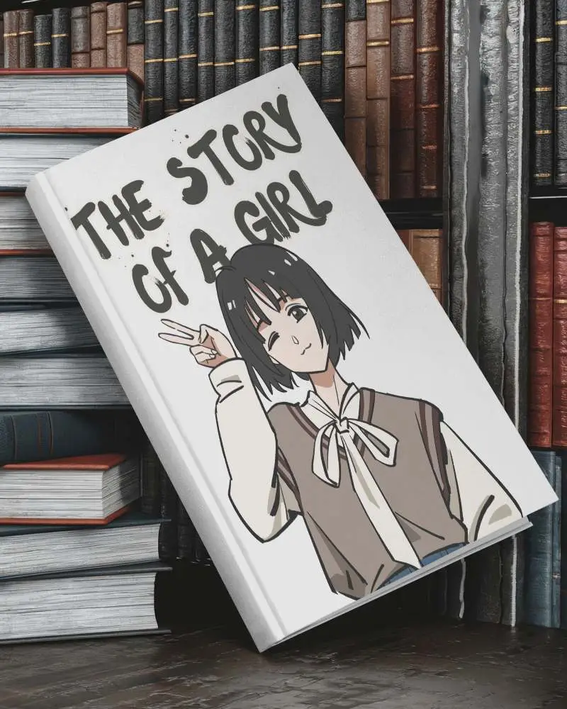 Hardcover Book Mockup Leaning Against Stacked Books In Classic Library Setting Scholarly And Vintage Literary Ambience 0160