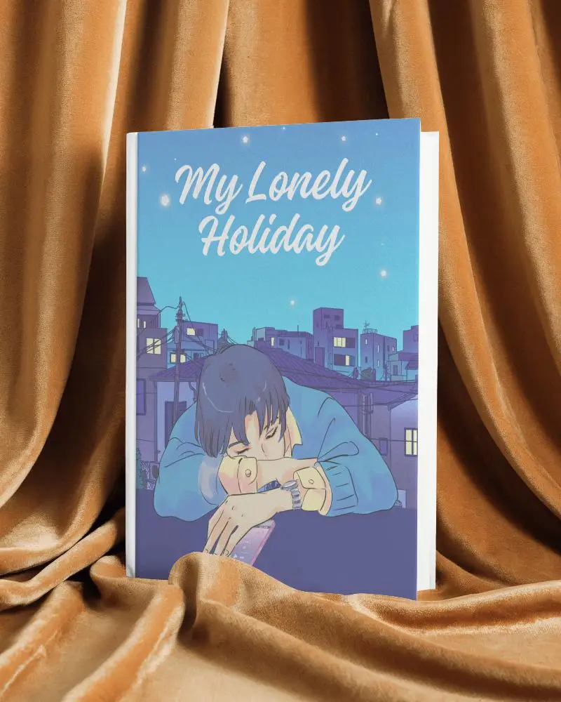 Luxurious Hardcover Book Mockup White Cover Standing Against Rich Velvet Drapes In Warm Golden Tones 0139