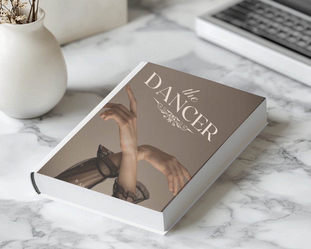 Marble Surface Book Mockup Minimalistic Display With Soft Lighting