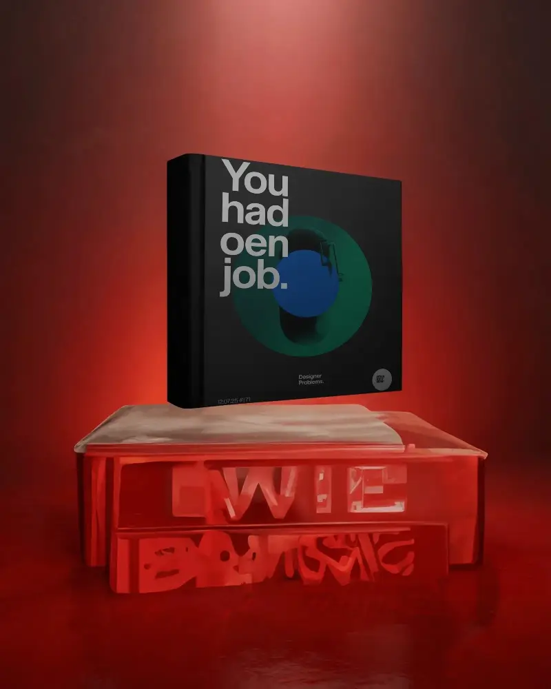 Red Light Book Cover Mockup Hardback Floating In Contemporary Artistic Scene For Stylish Branding