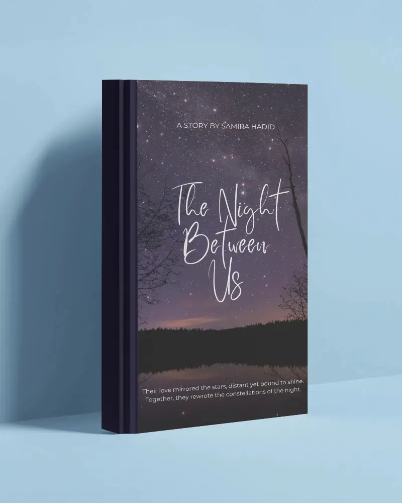 Upright Hardcover Book Mockup On Light Blue Background With Soft Shadow