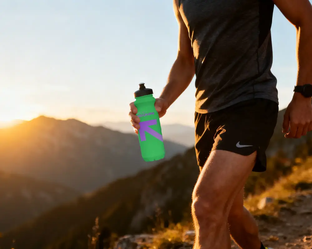Sports Water Bottle Mockup For Outdoor Hiking Trail And Active Lifestyle Promotion Ideas