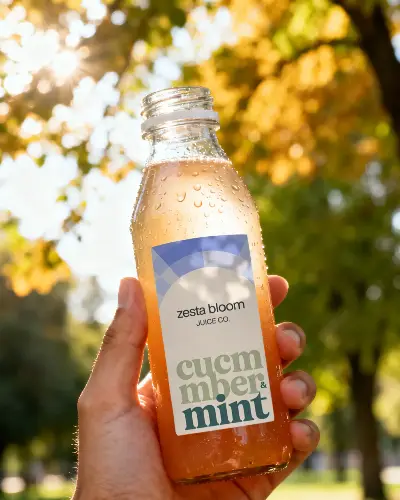 Close Up Clear Bottle Mockup With Water Droplets For Refreshing Drink Promotion