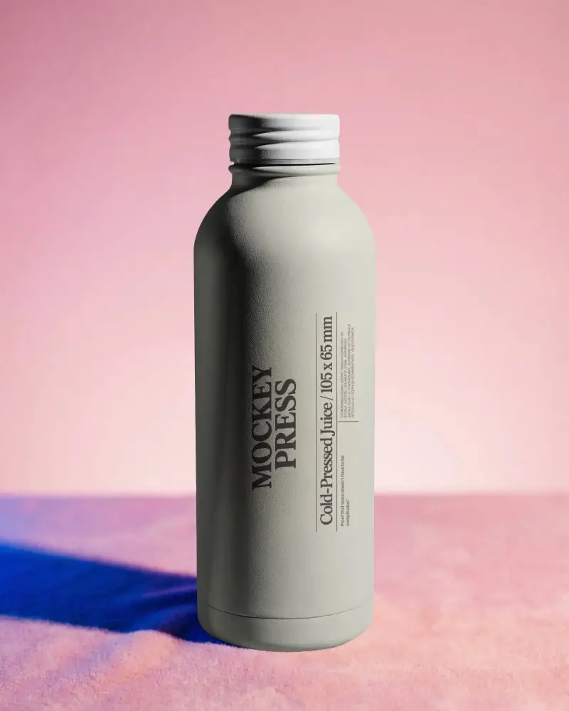 High Quality Portable Bottle Mockup For Product Packaging And Brand Design Presentations