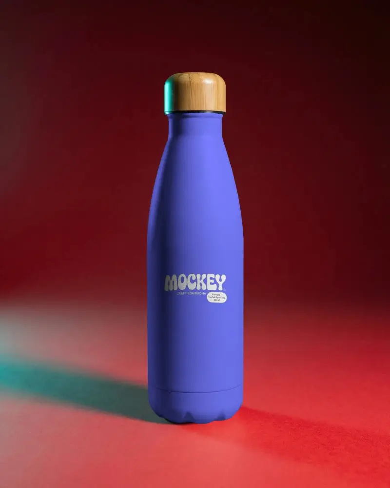 Sleek Modern Vacuum Sealed Water Bottle Mockup Perfect For Travel And Outdoor Adventures