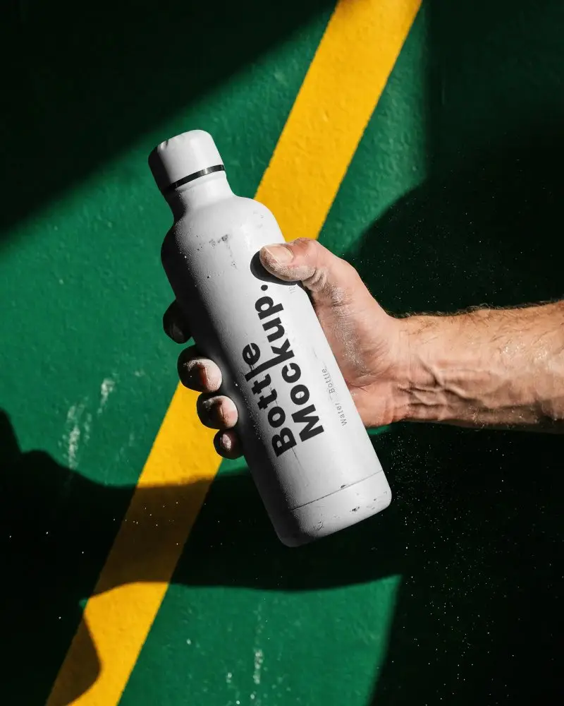 Durable Water Bottle Mockup For Outdoor Activities And Sports Brand Packaging Design