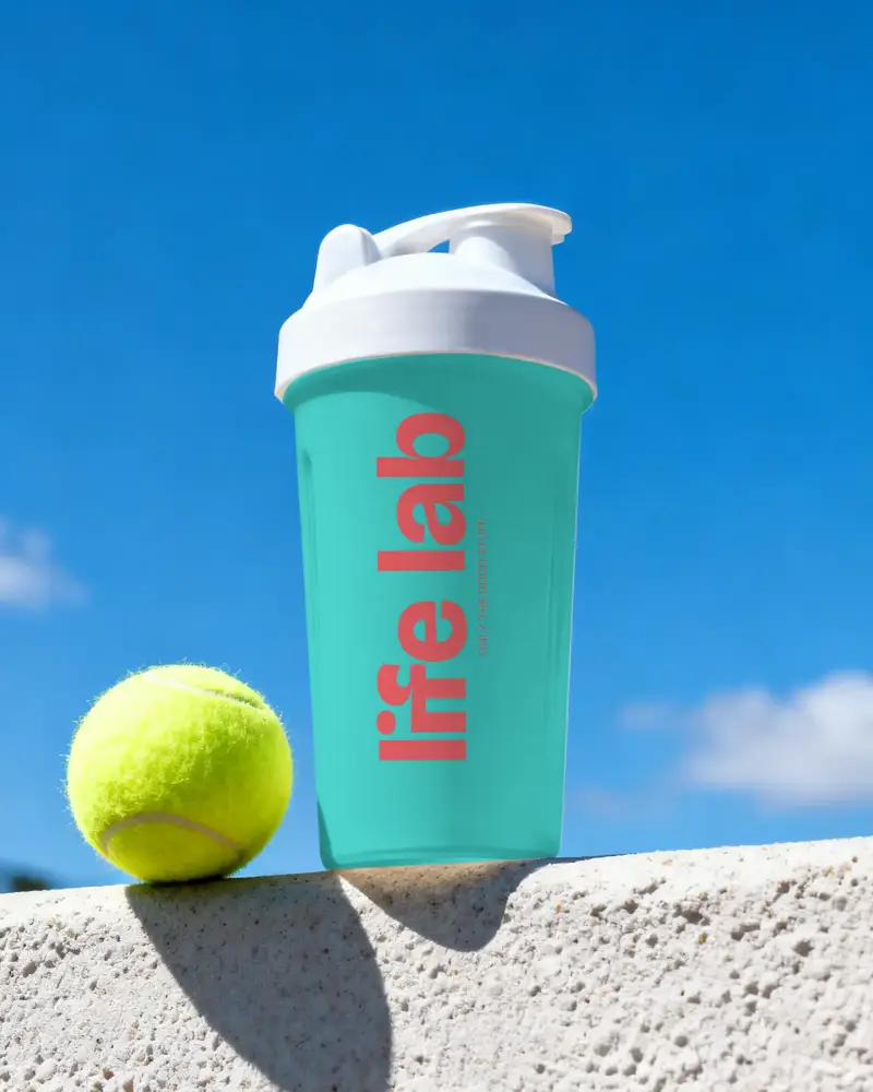 Durable Sports Shaker Bottle Mockup Leakproof Lid Perfect For Gym And Outdoor Activities