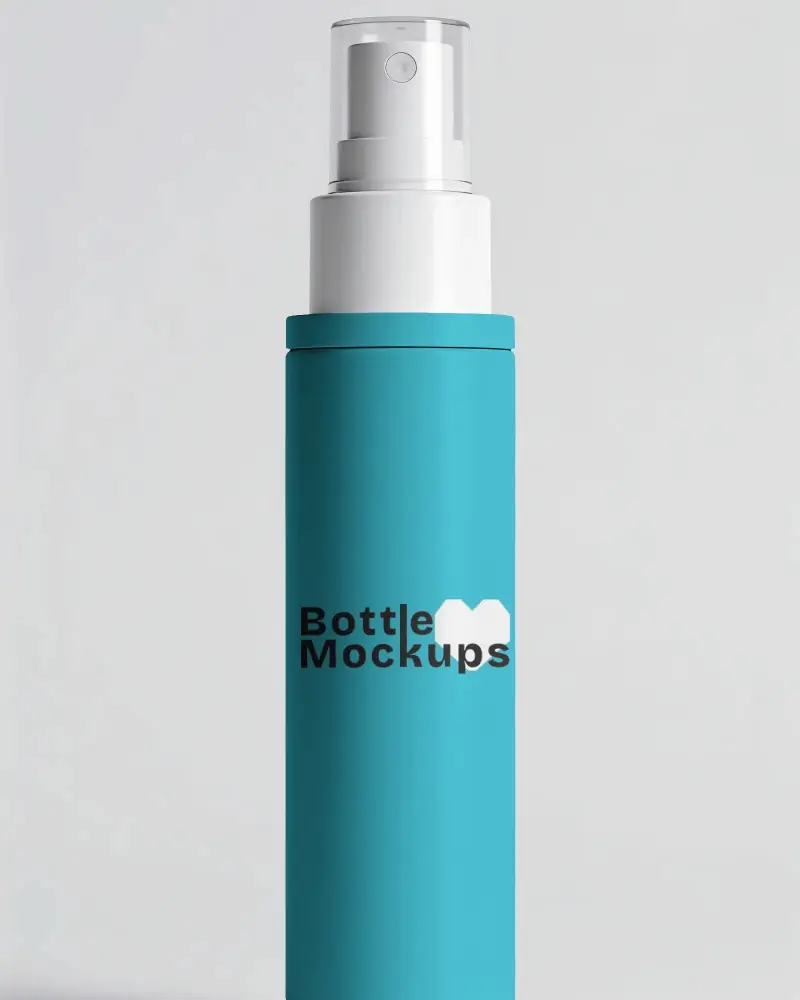 Sleek Liquid Spray Bottle Mockup For Cosmetic Packaging Design And Brand Promotion