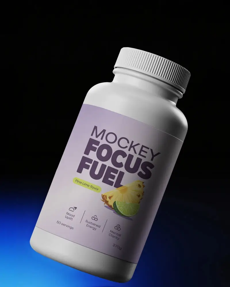 Premium Vitamin Bottle Mockup For Health Supplement Packaging Design Showcase