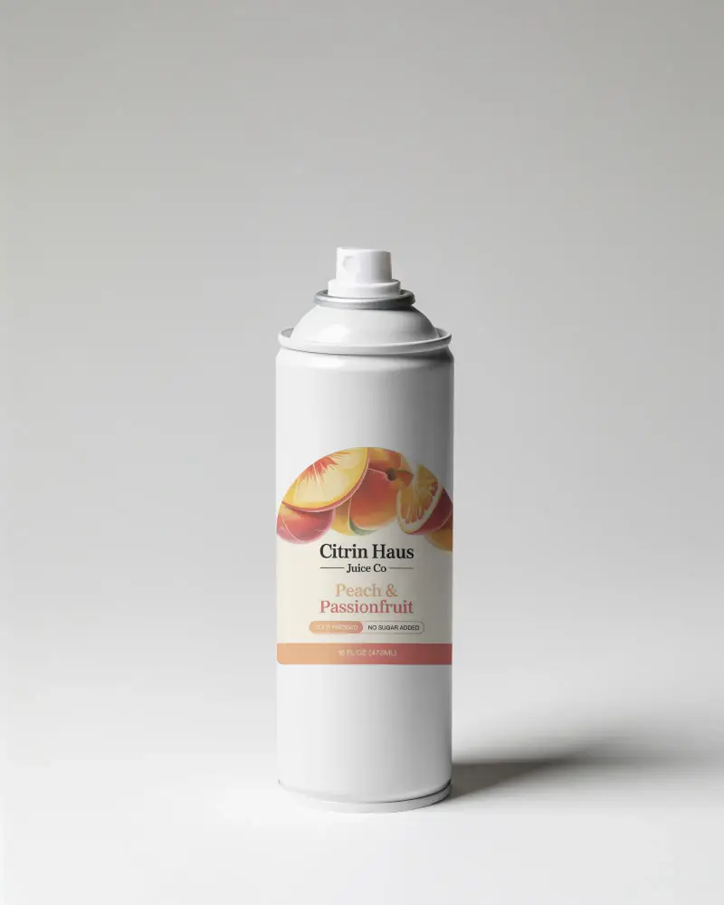 Realistic Aerosol Spray Bottle Mockup For Cosmetic And Industrial Product Branding