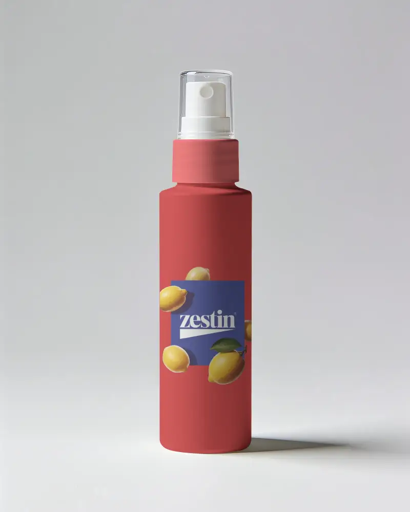 Sleek Spray Bottle Mockup For Cosmetic Packaging And Personal Care Products Promotional Use