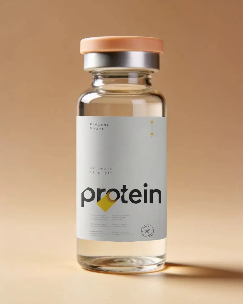 Transparent Medical Vial Mockup For Product Packaging And Brand Presentation