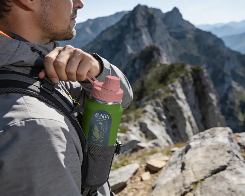Ergonomic Water Bottle Mockup For Active Lifestyle Outdoor Sports And Travel Use
