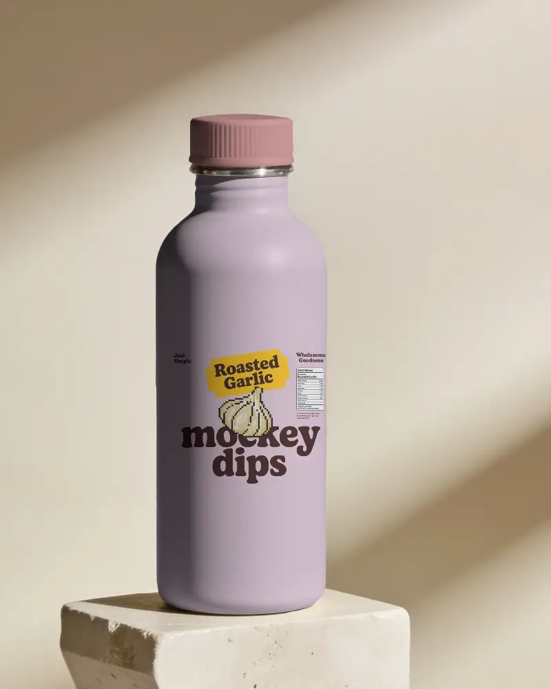 Matte Finish Plastic Bottle Mockup For Product Labels And Branding Design Presentations
