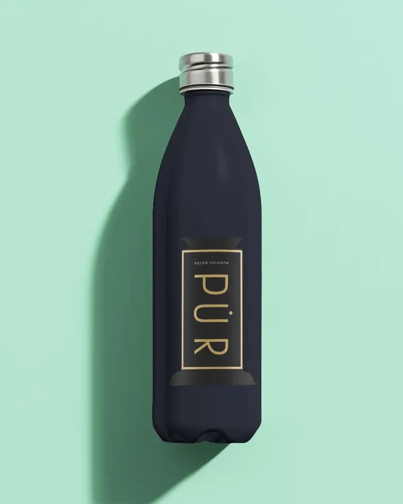 Stylish Plastic Bottle Mockup With Modern Tropical Branding And Premium Product Presentation