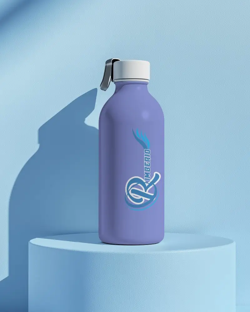 Refreshing Plastic Bottle Mockup Light Ivory Travel Setting With Subtle Lighting And Botanical Label Artwork