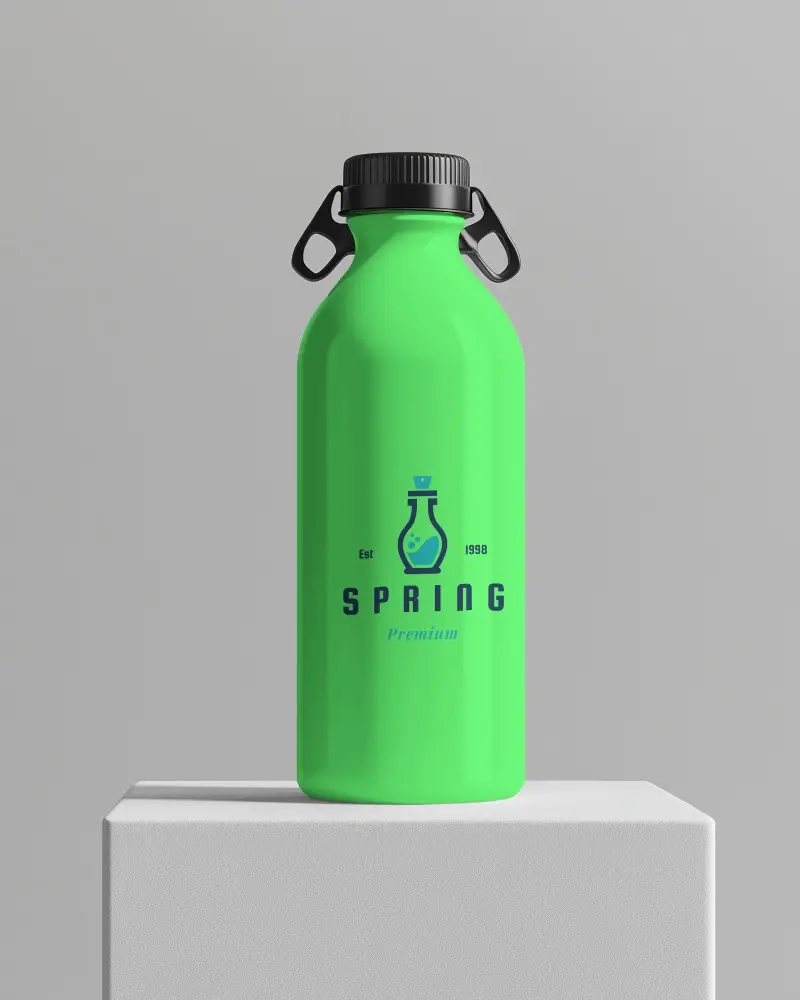 Modern Plastic Bottle Mockup With Trendy Branding And Eye Catching Minimalist Label Design
