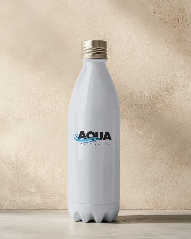 Stylish Metal Bottle Mockup With Embossed Graphic And Premium Leakproof Cap For Hydration