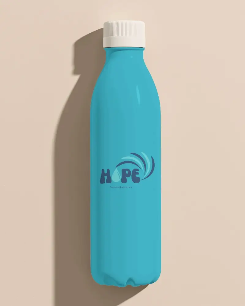 Neutral Backdrop Plastic Bottle Mockup Front View With Subtle Shadow Minimal Lighting Clean And Modern Packaging Presentation