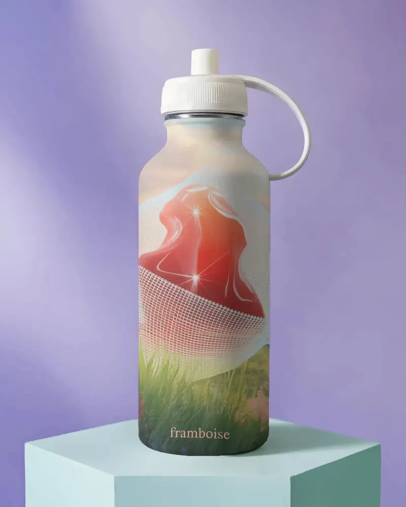 Customizable Sports Water Bottle Mockup With Twist Cap Design For Product Promotion