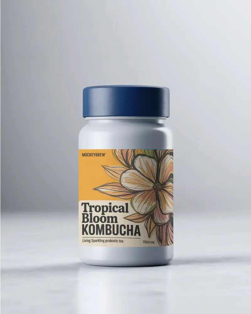 Premium Plastic Supplement Bottle Mockup For Healthcare Product Packaging Design