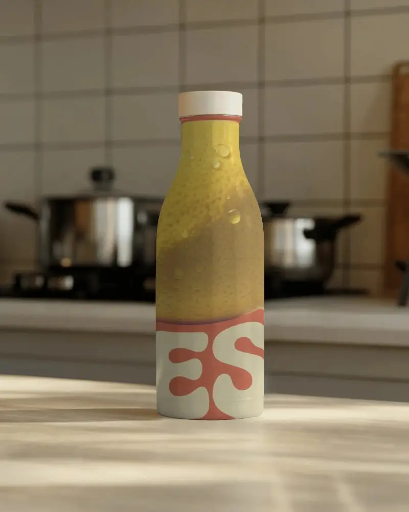 Sleek Modern Matte Finish Bottle Mockup For Branded Packaging Product Presentation