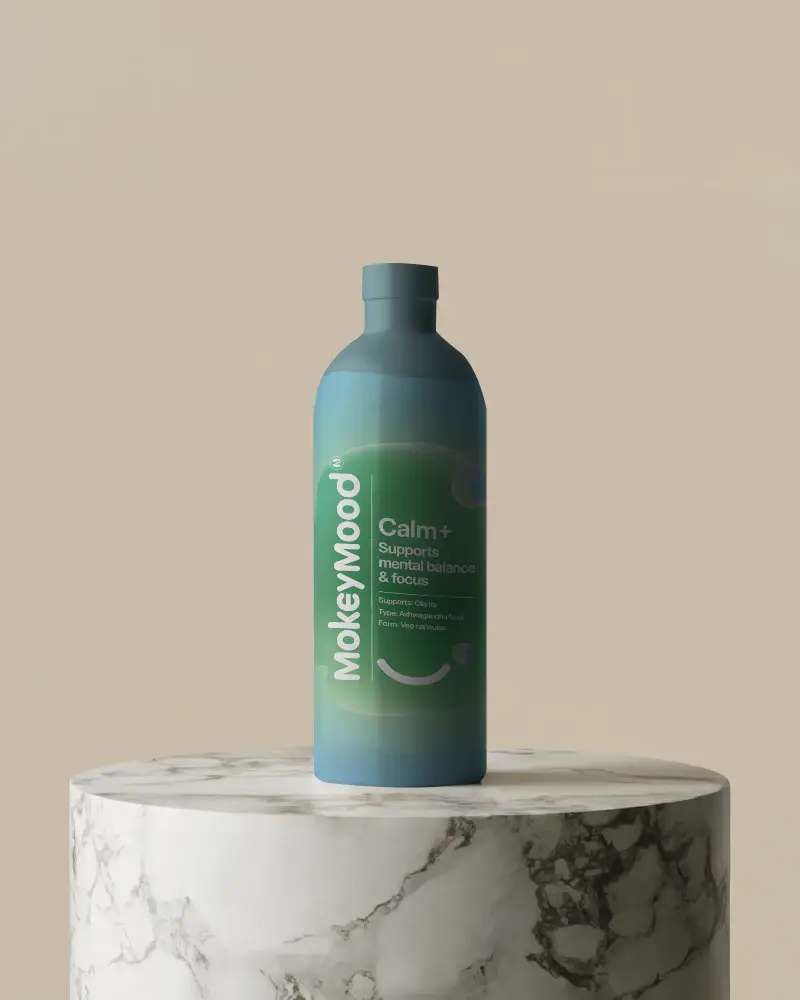Minimalist Modern Bottle Mockup On Marble Pedestal For Luxury Product Packaging Design