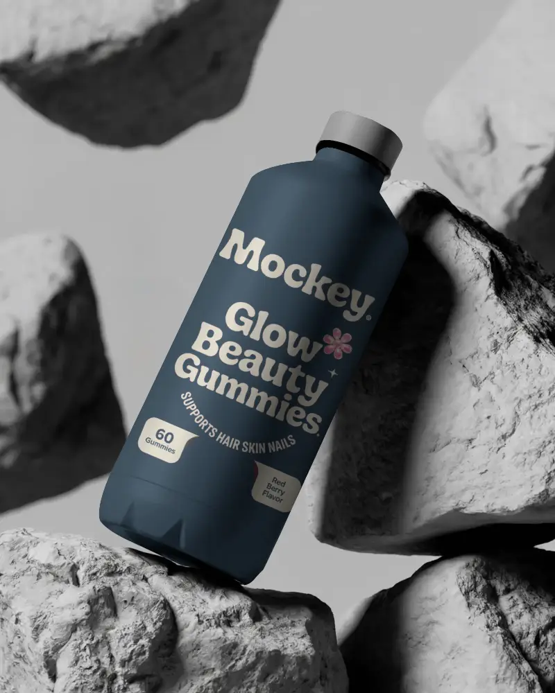 Sleek Modern Bottle Mockup For Product Presentation And Branding On Rocks Background