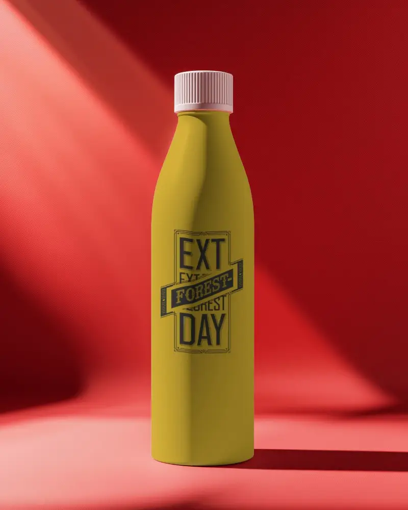 Island Inspired Energy Drink Bottle Mockup Colorful Design With Beach Theme