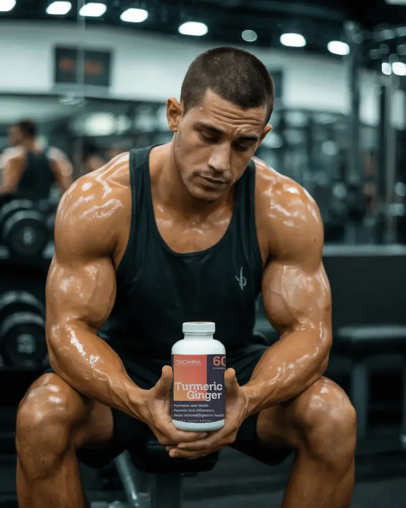 Fitness Supplement Bottle Mockup Held By Athlete For Training Nutrition Promotion
